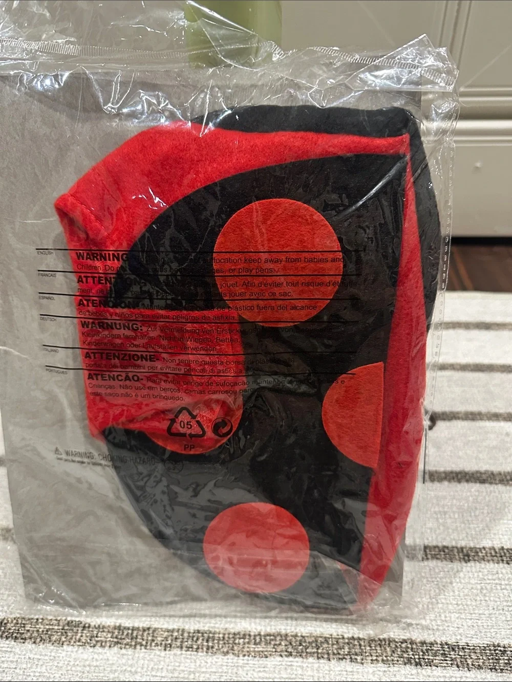 Red & Black Dog Costume - Small